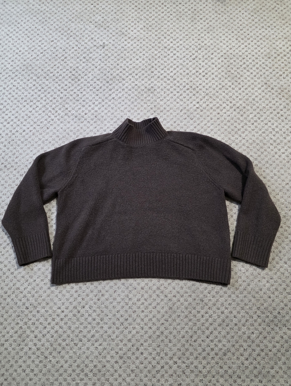 Abercrombie & Fitch Ribbed Mock Neck Sweater - Brown